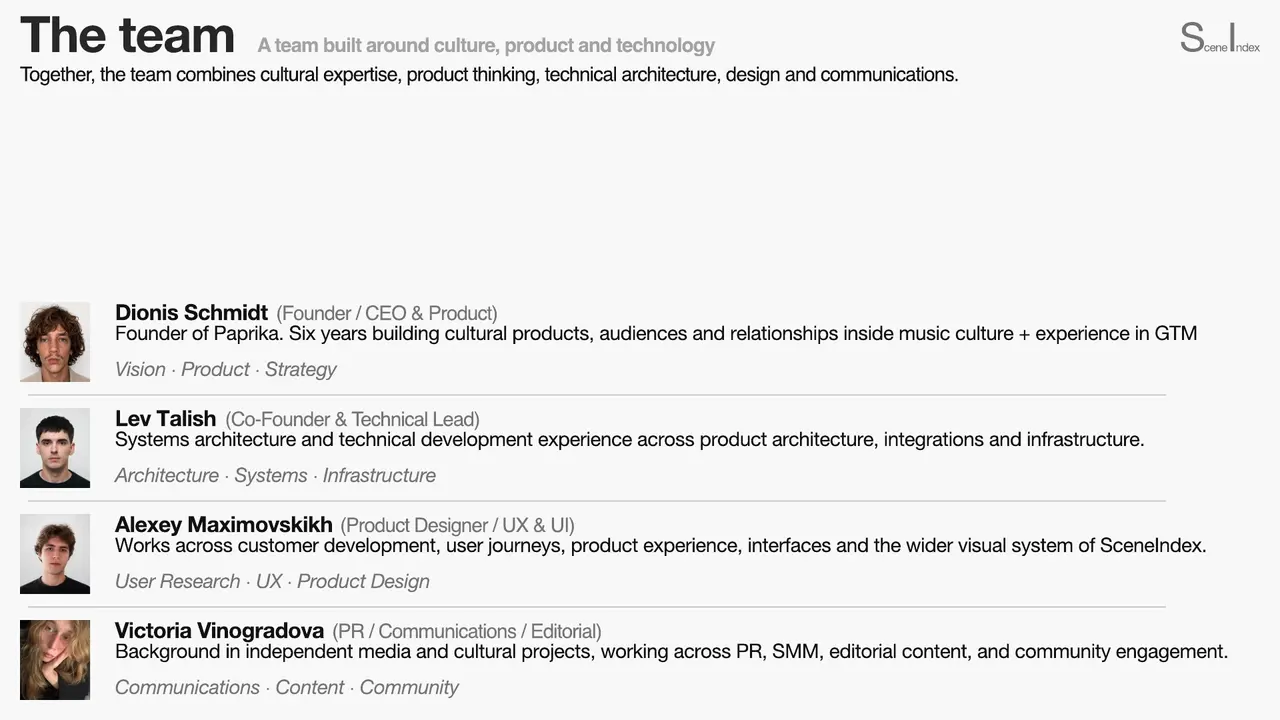 sceneindex — pitch deck, slide 16